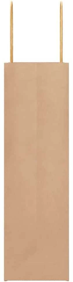 Popieriniai maišeliai, 50vnt., su rankenomis, rudos, 21x11x36cm