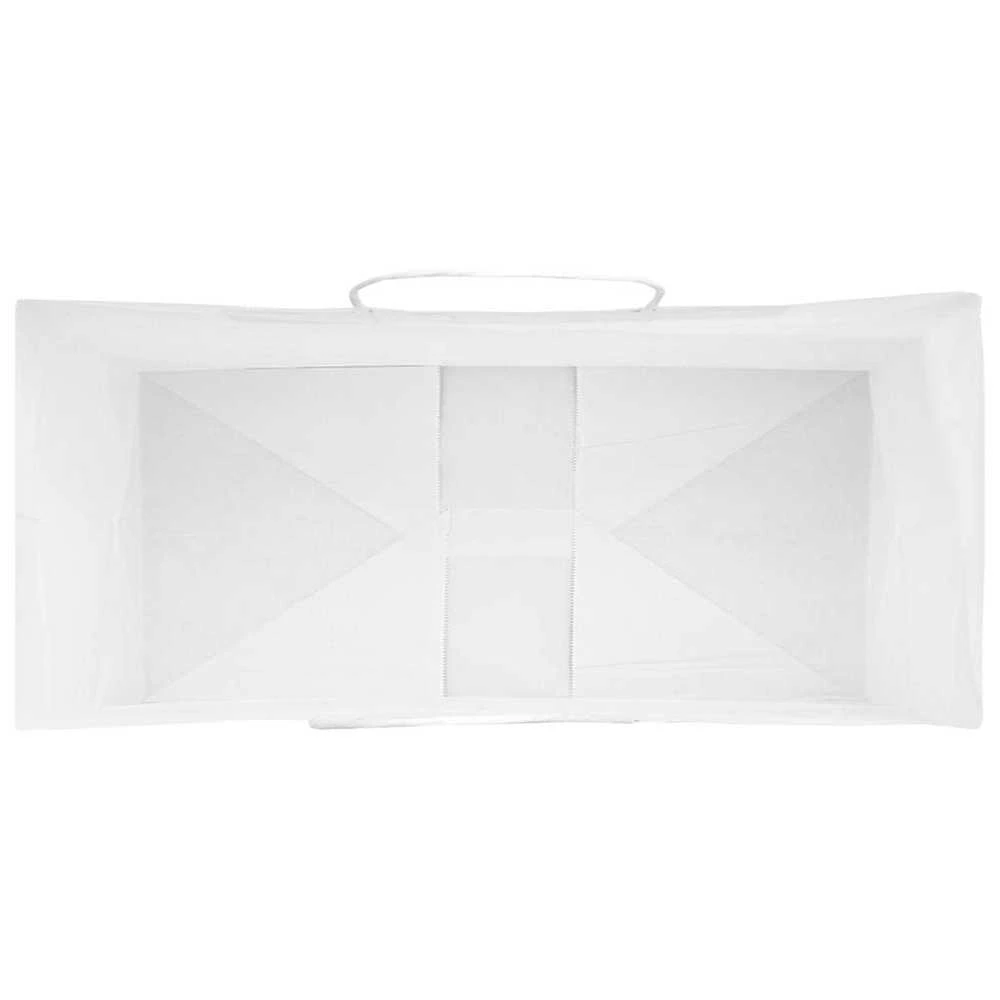 Popieriniai maišeliai 50vnt., su rankenomis, baltas, 26x12x35cm