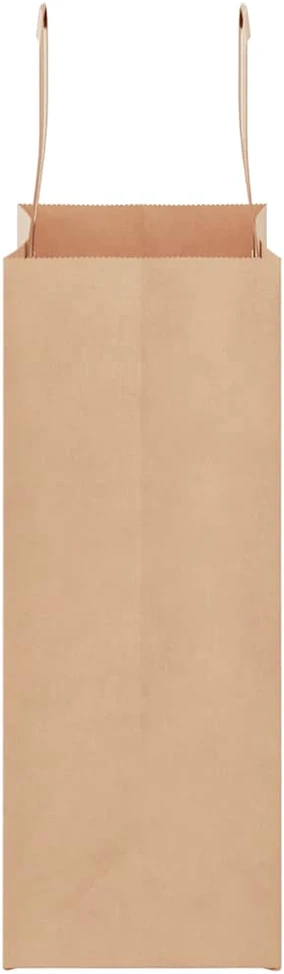 Popieriniai maišeliai, 50vnt., su rankenomis, rudos, 21x11x28cm