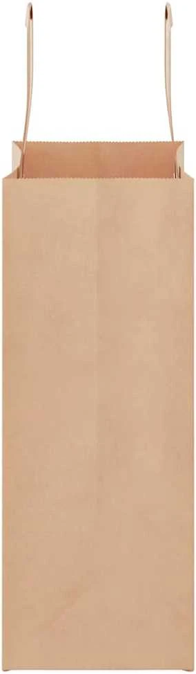 Popieriniai maišeliai, 50vnt., su rankenomis, rudos, 21x11x28cm