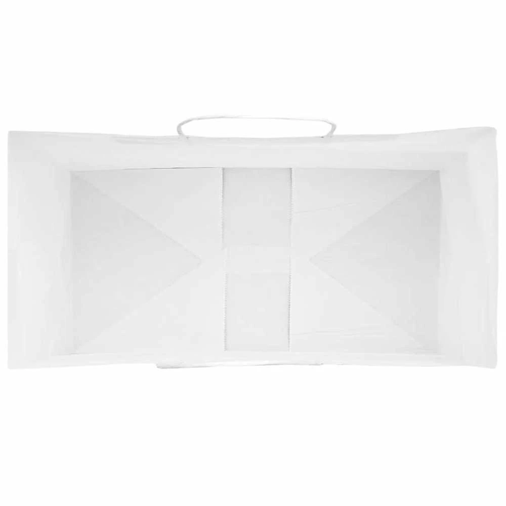 Popieriniai maišeliai 50vnt., su rankenomis, baltas, 21x11x31cm