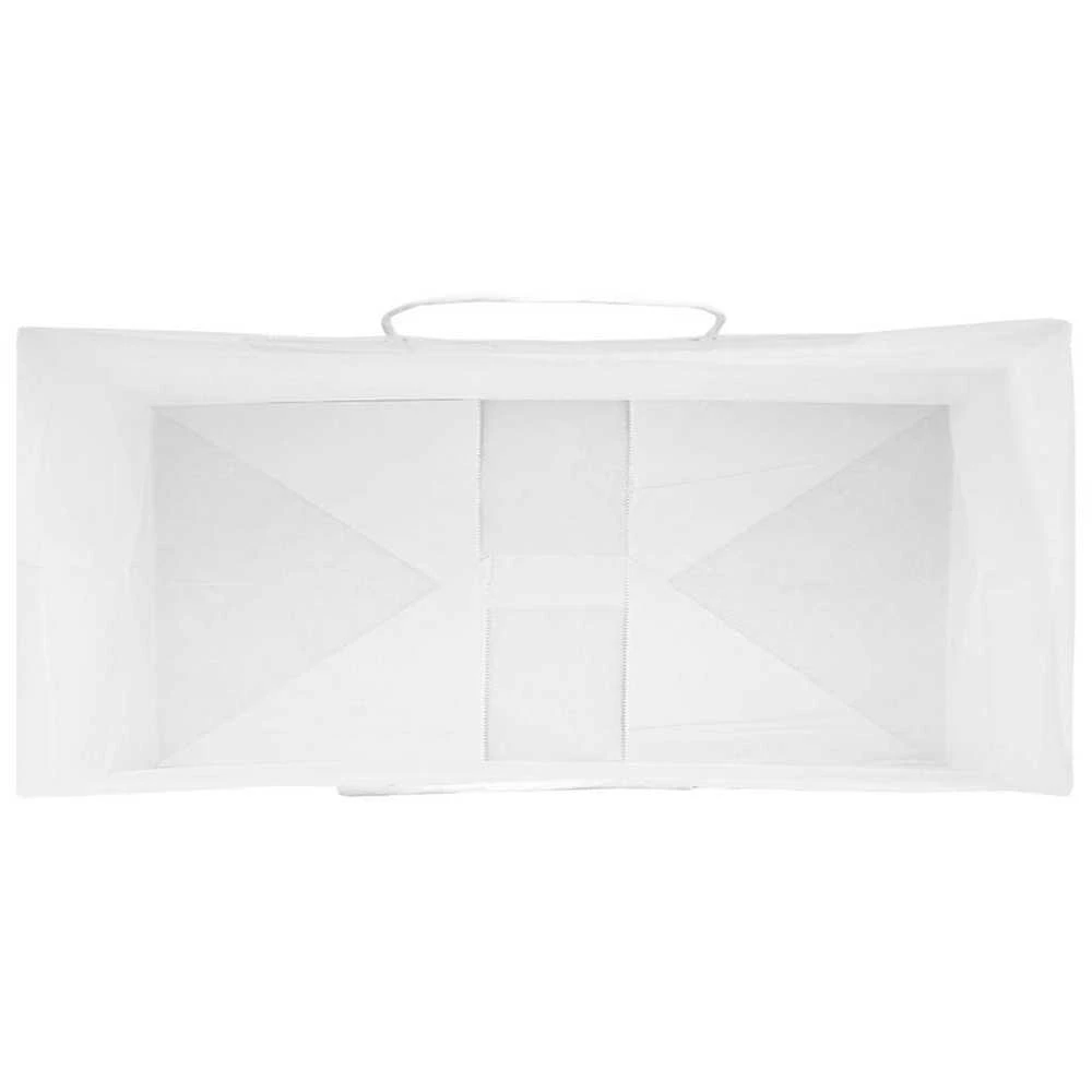 Popieriniai maišeliai 50vnt., su rankenomis, baltas, 26x12x35cm