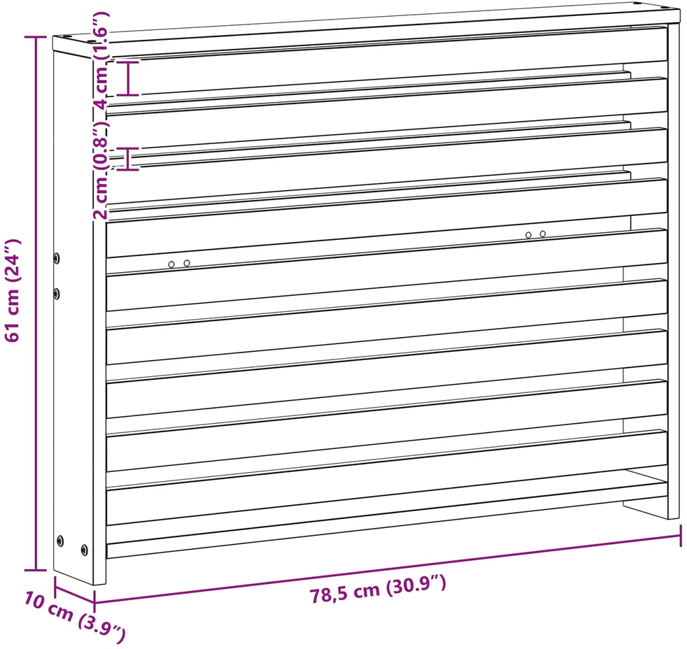 Porankiai 2 vnt. Balta 78,5 x 10 x 61 cm