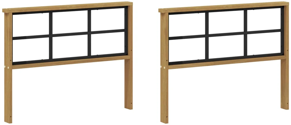 Porankiai 2 vnt. Balta 80 x 6 x 61 cm Kietos akacijos mediena