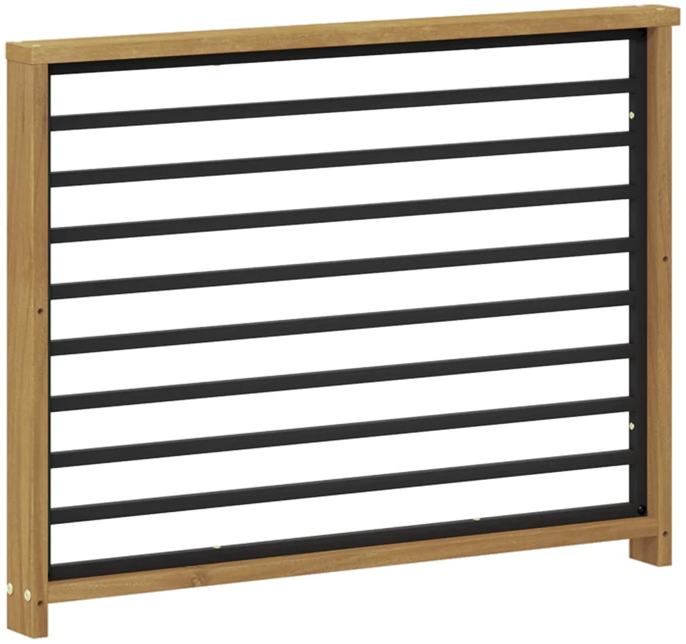 Porankiai 2 vnt. Balta 80 x 6 x 61 cm Kietos akacijos mediena