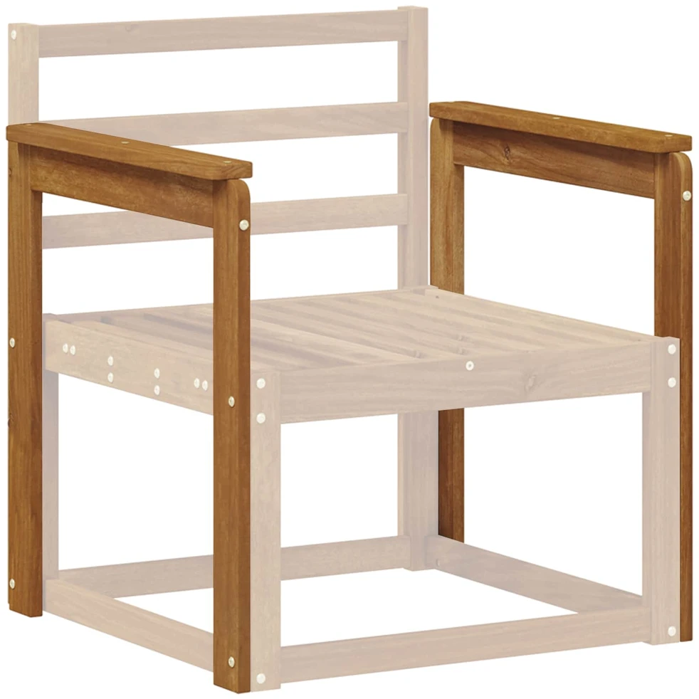 Porankiai 2 vnt. Ruda 59 x 6 x 61 cm Kietos akacijos mediena