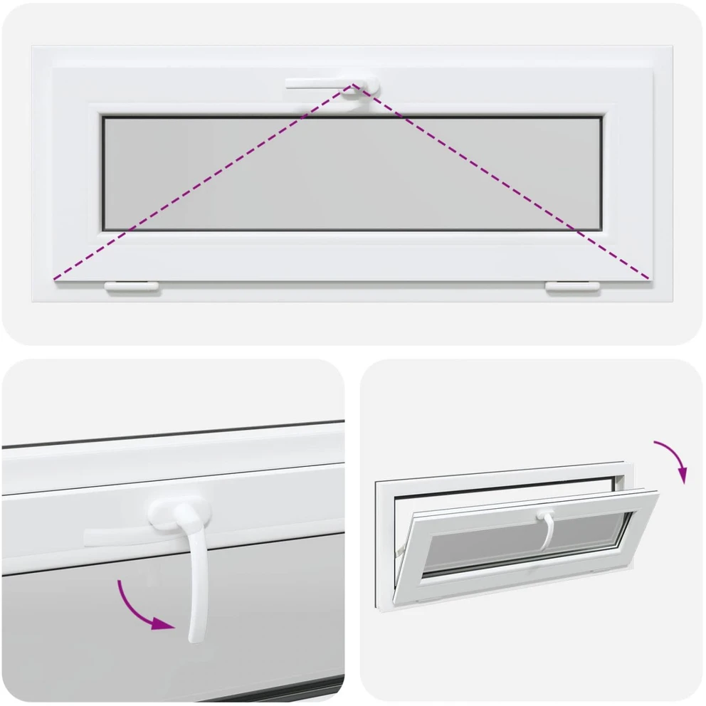 Požeminio lango RISOR 100 x 40 cm PVC ir stiklas