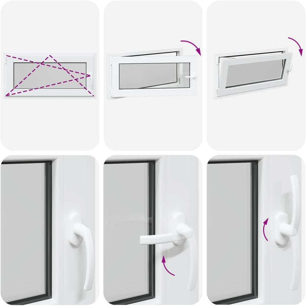 Požeminio lango RISOR 100 x 55 cm PVC ir stiklas