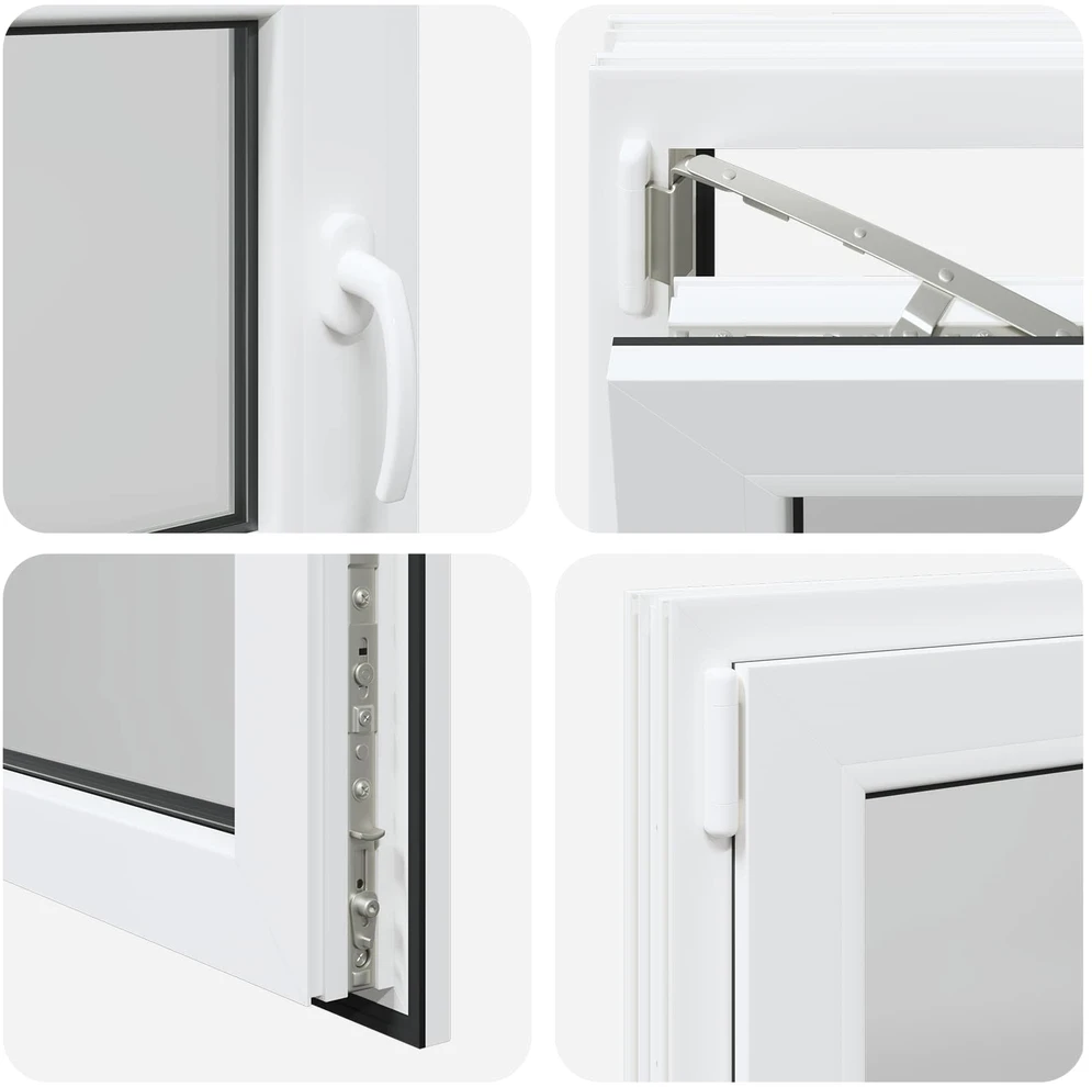 Požeminio lango RISOR 100 x 55 cm PVC ir stiklas