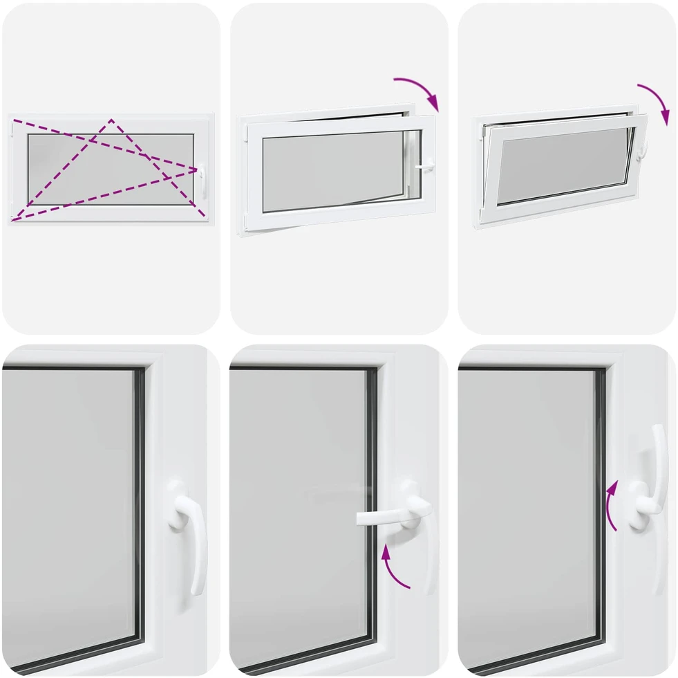 Požeminio lango RISOR 110 x 55 cm PVC ir stiklas