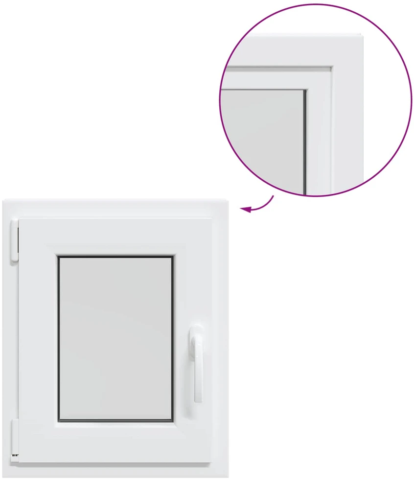 Bendras lango vidinis atspalvis baltas RISOR 40 x 50 cm