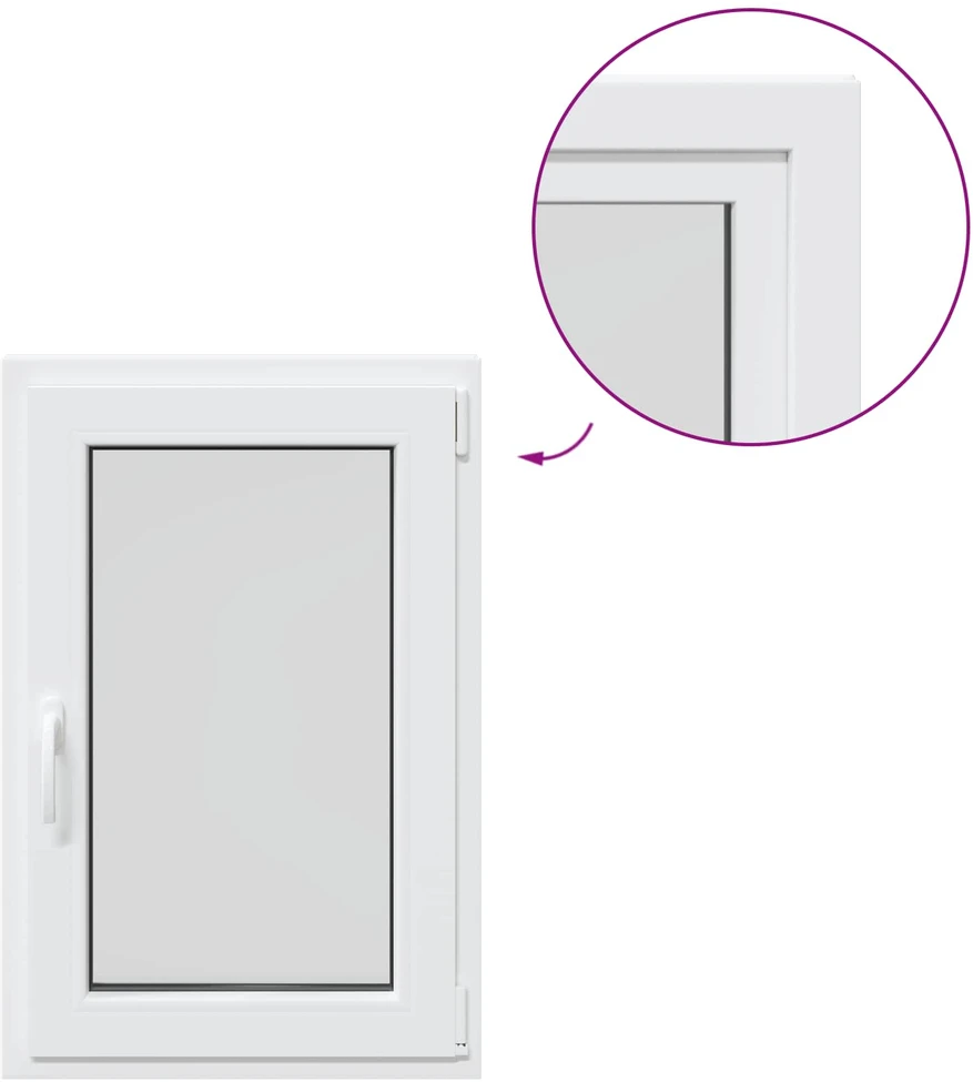 Požeminio lango RISOR 50 x 100 cm PVC ir stiklas