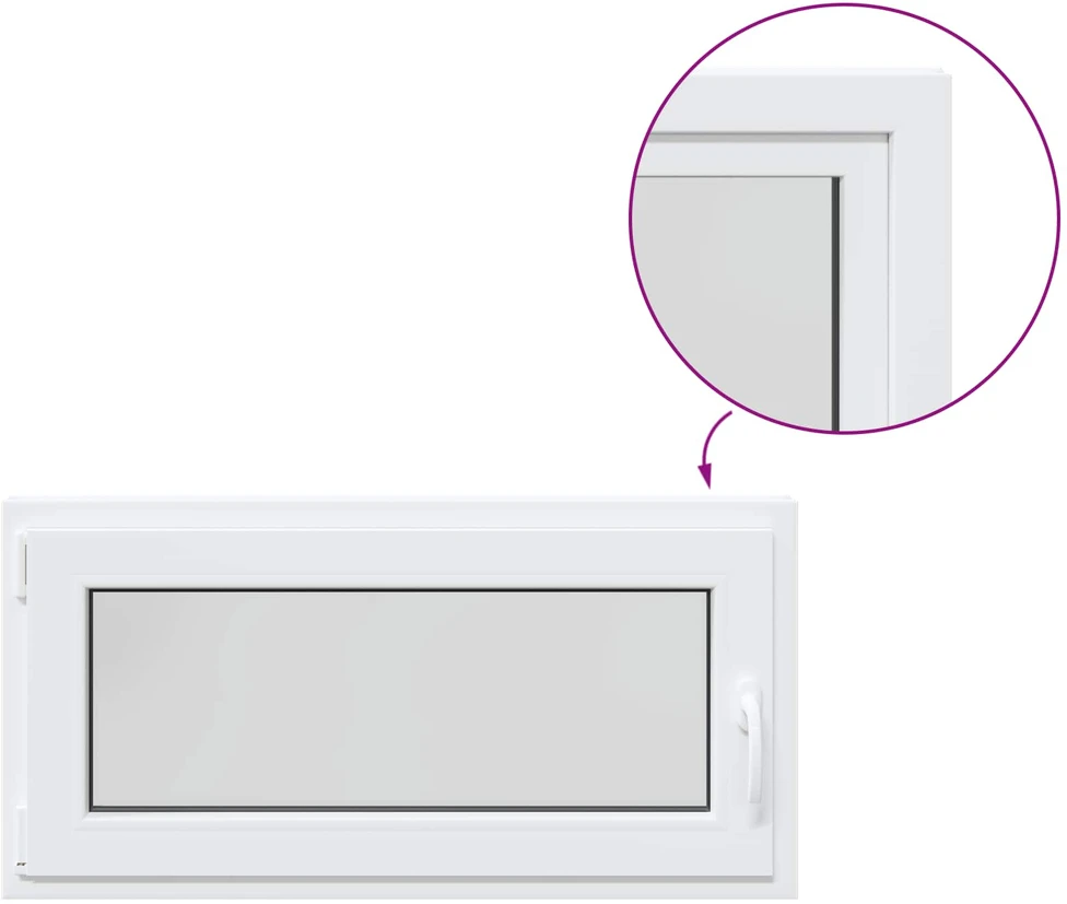 Požeminio lango RISOR 50 x 55 cm PVC ir stiklas