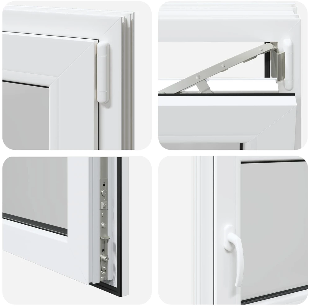 Požeminio lango RISOR 50 x 55 cm PVC ir stiklas