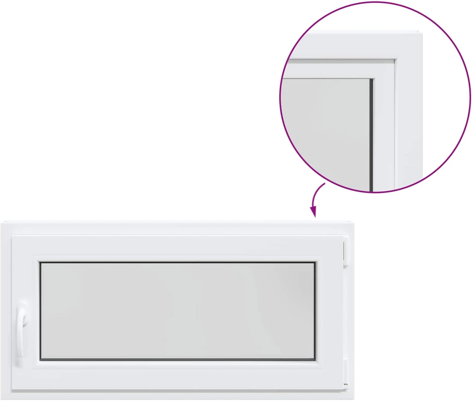 Požeminio lango RISOR 50 x 55 cm PVC ir stiklas