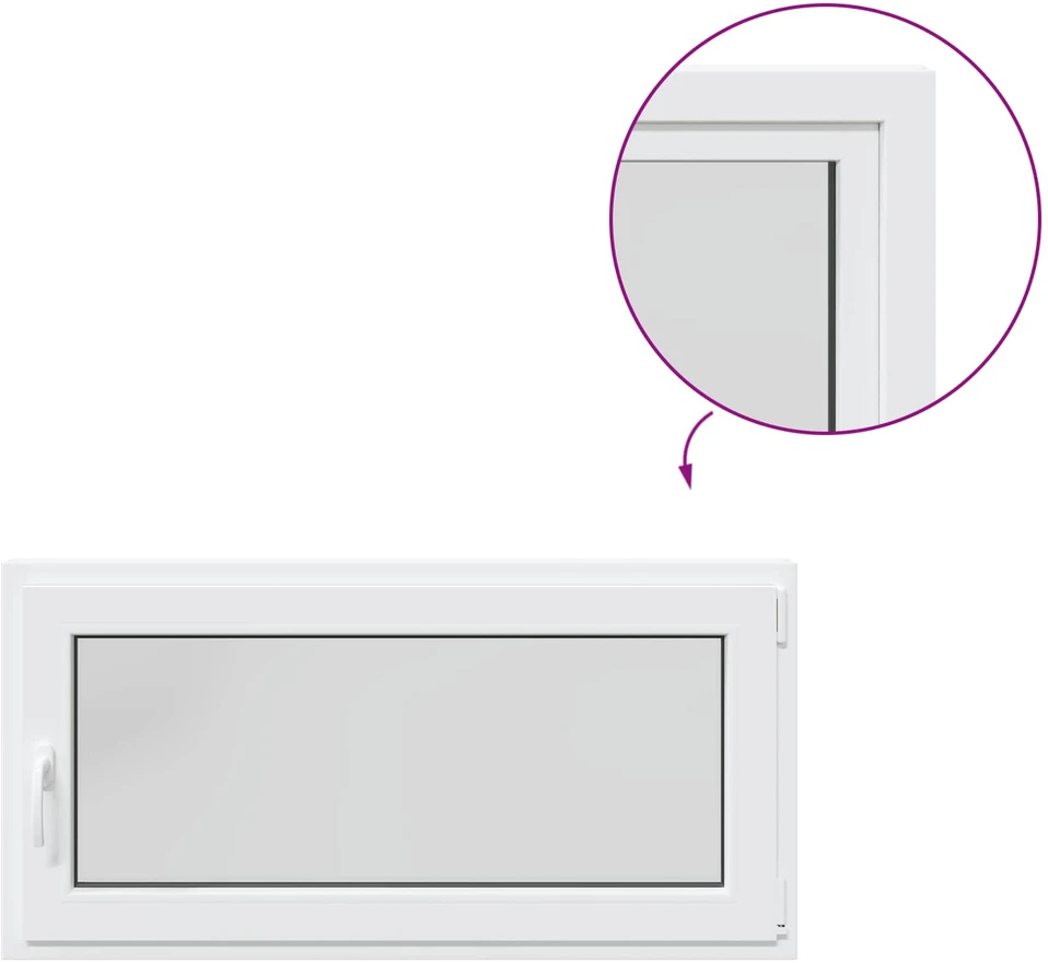 Požeminio lango RISOR 50 x 55 cm PVC ir stiklas