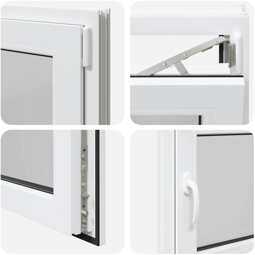 Požeminio lango RISOR 50 x 55 cm PVC ir stiklas