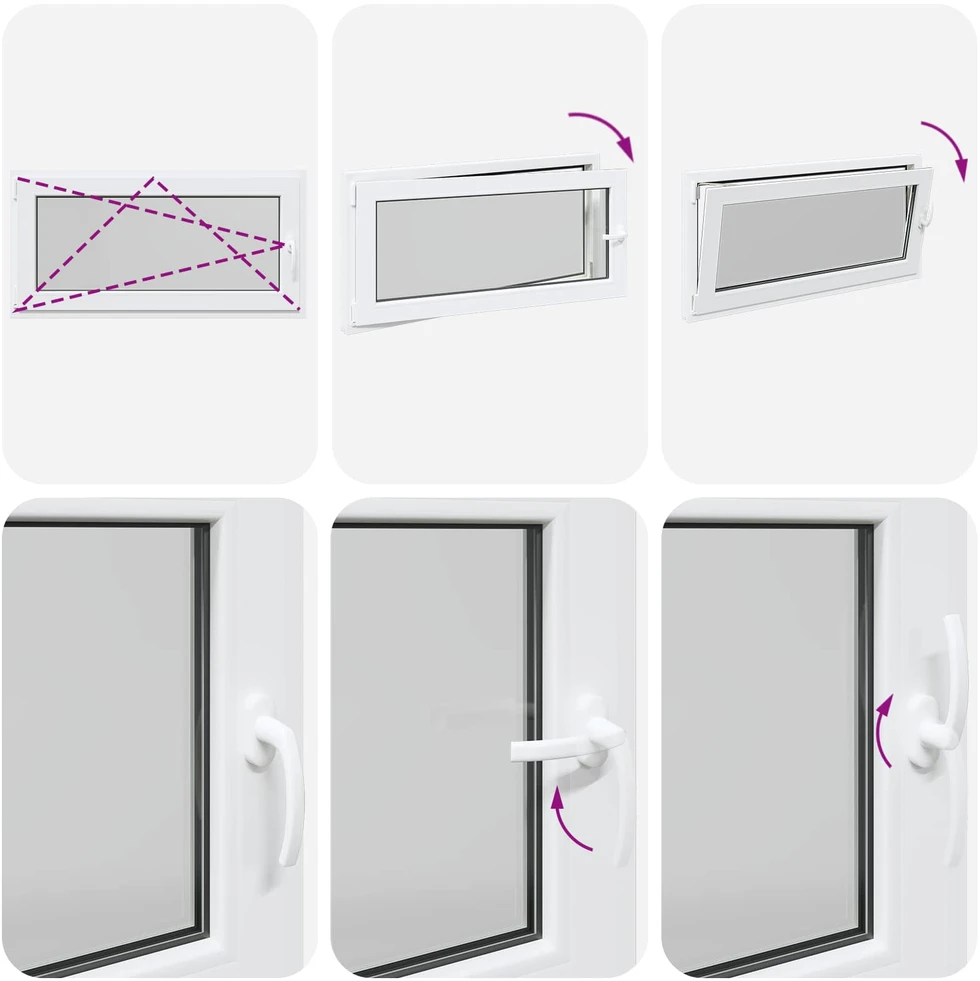Požeminio lango RISOR 50 x 55 cm PVC ir stiklas