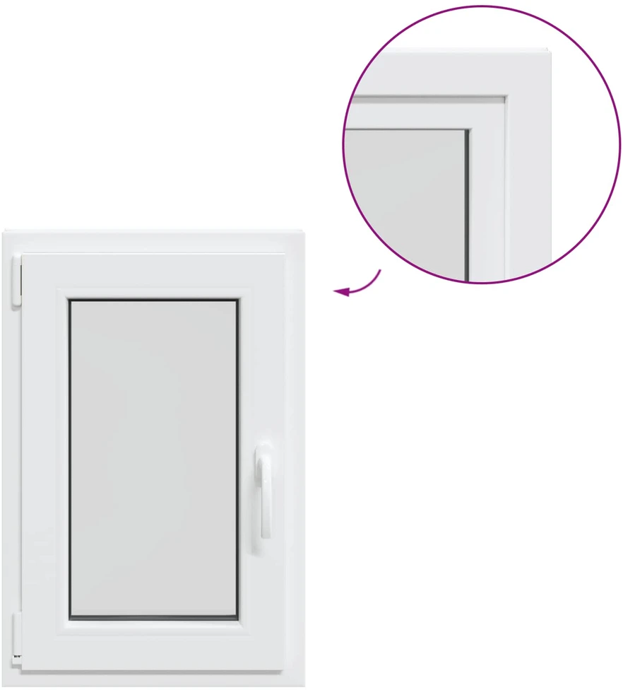 Požeminio lango RISOR 50 x 80 cm PVC ir stiklas