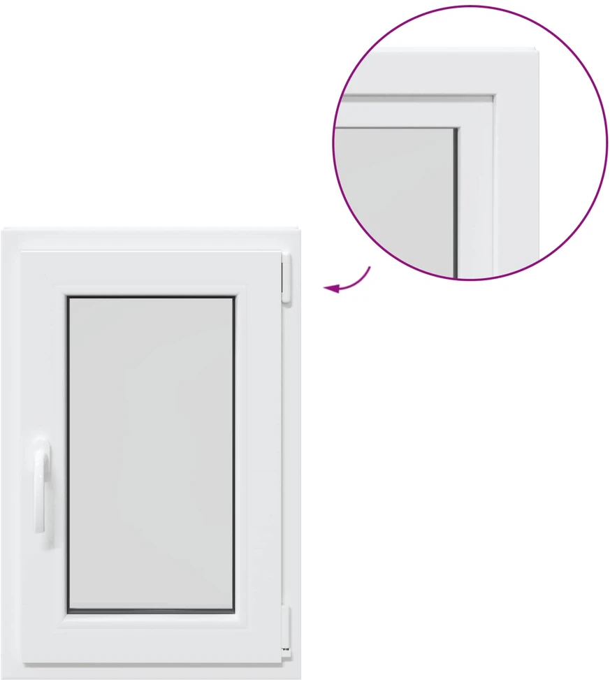 Požeminio lango RISOR 50 x 80 cm PVC ir stiklas