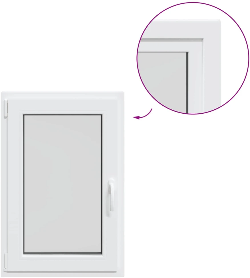 Požeminio lango RISOR 50 x 90 cm PVC ir stiklas