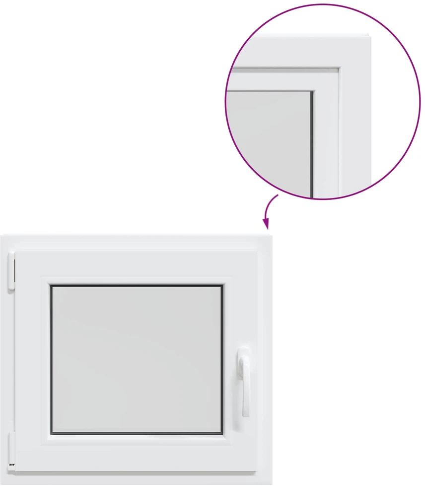 Požeminio lango RISOR 55 x 50 cm PVC ir stiklas