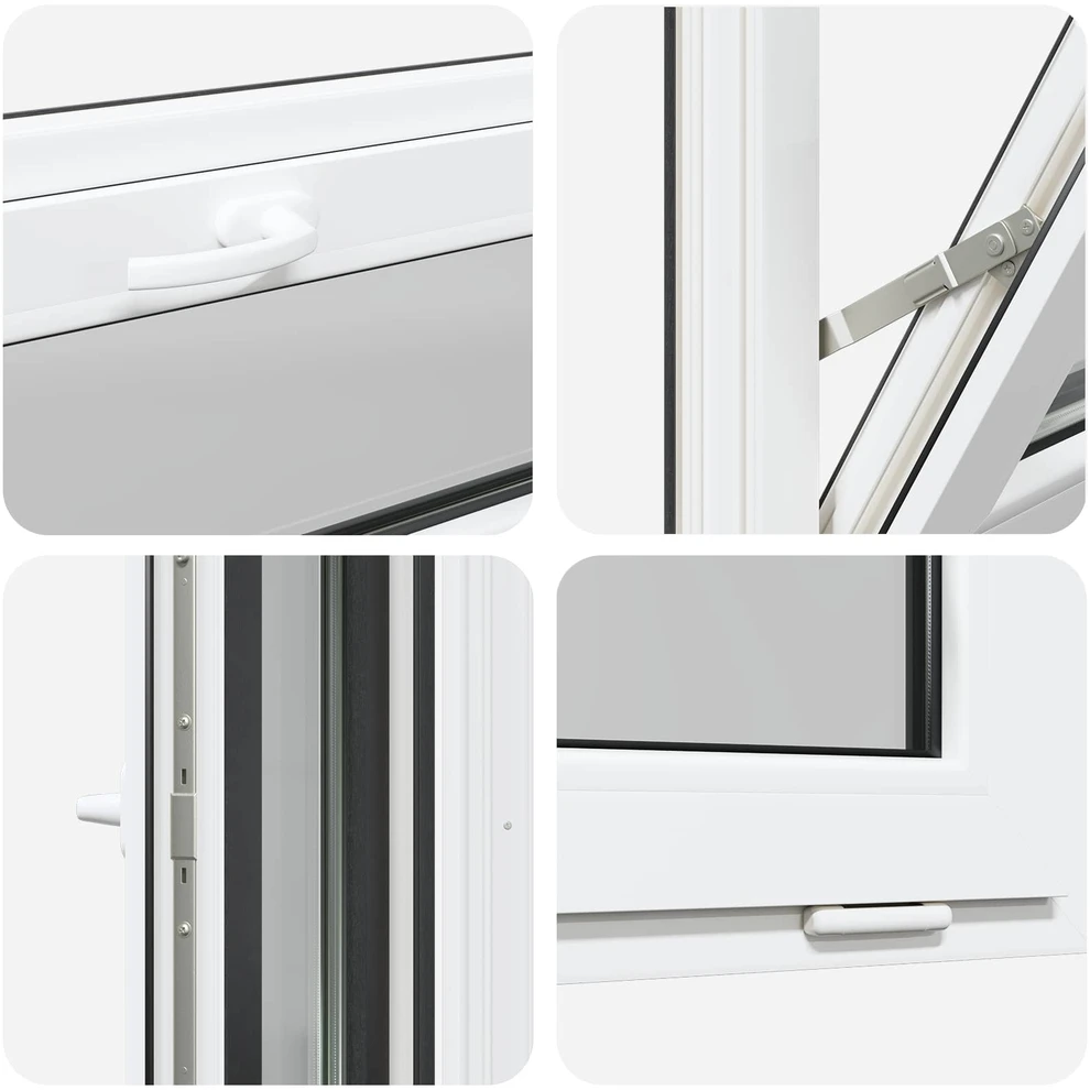 Požeminio lango RISOR 60 x 40 cm PVC ir skaidrus, lygus stiklas