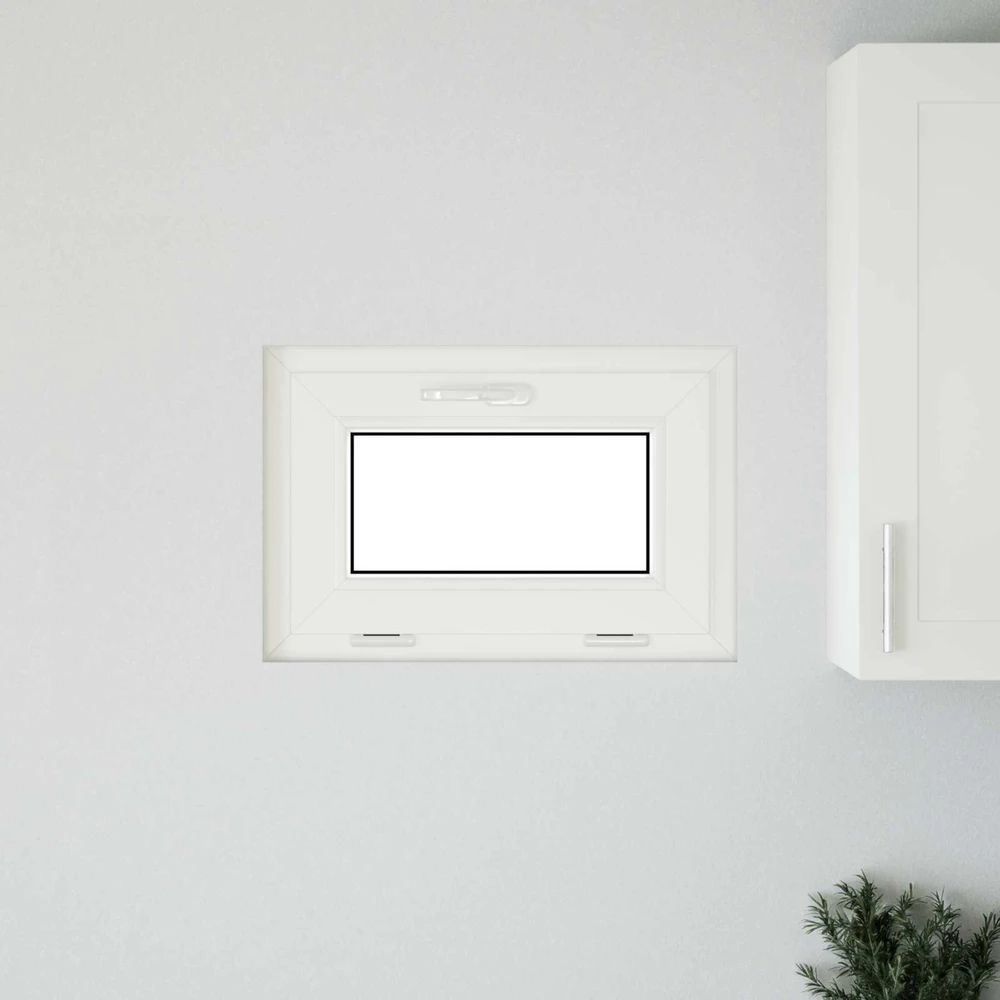 Požeminio lango RISOR 60 x 40 cm PVC ir skaidrus, lygus stiklas