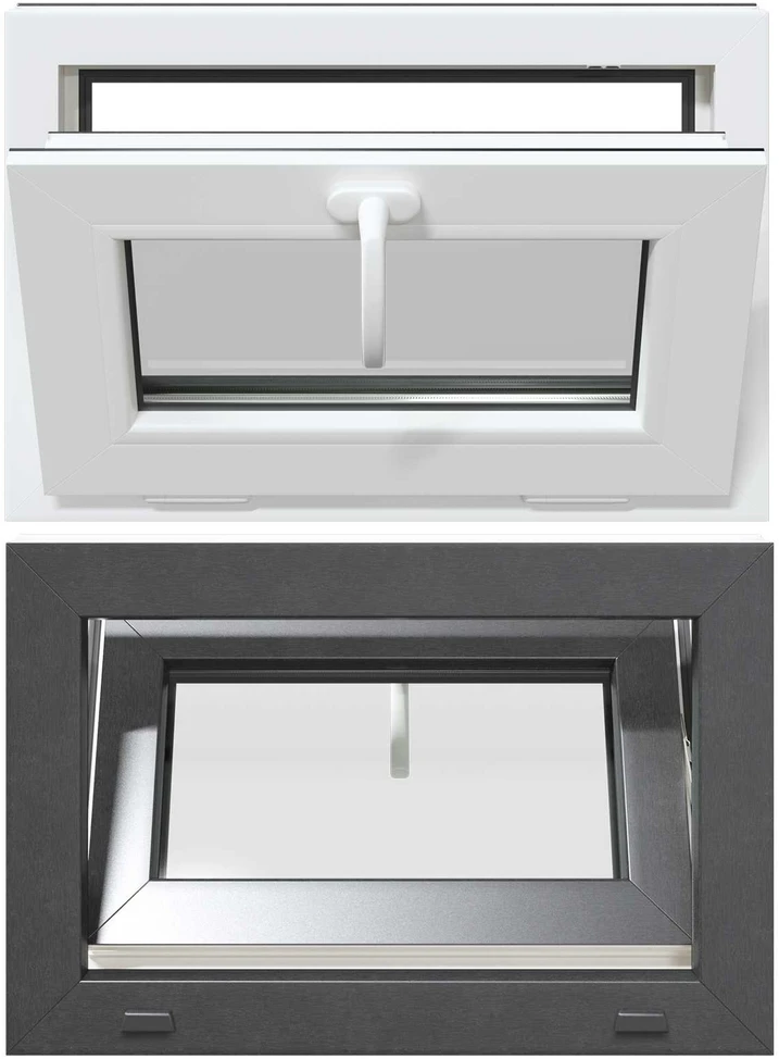 Požeminio lango RISOR 60 x 40 cm PVC ir skaidrus, lygus stiklas