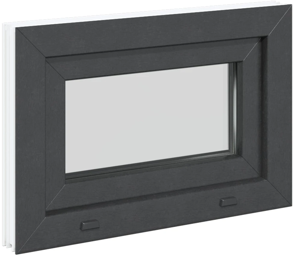 Požeminio lango RISOR 60 x 40 cm PVC ir skaidrus, lygus stiklas