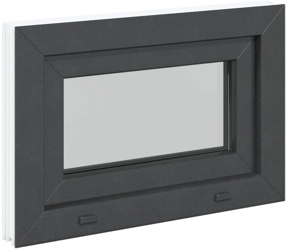 Požeminio lango RISOR 60 x 40 cm PVC ir skaidrus, lygus stiklas