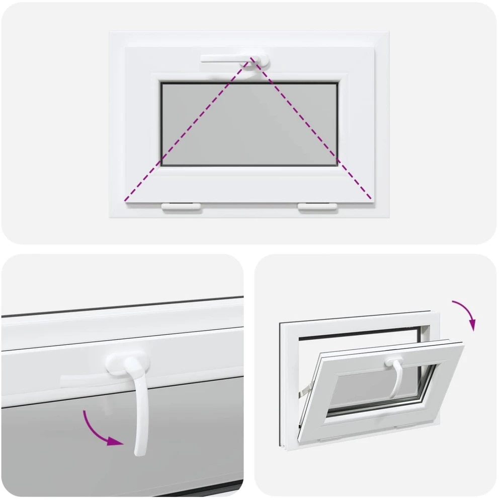 Požeminio lango RISOR 60 x 40 cm PVC ir stiklas