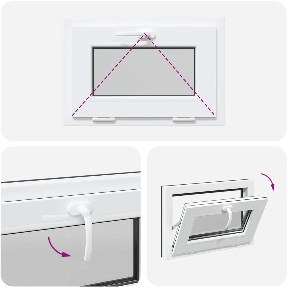 Požeminio lango RISOR 60 x 40 cm PVC ir stiklas