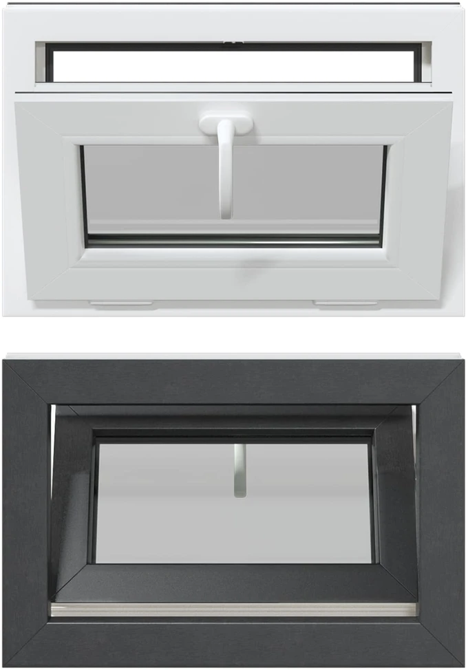 Požeminio lango RISOR 60 x 40 cm PVC ir skaidrus, lygus stiklas
