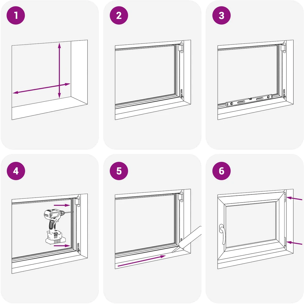 Požeminio lango RISOR 70 x 60 cm PVC ir stiklas
