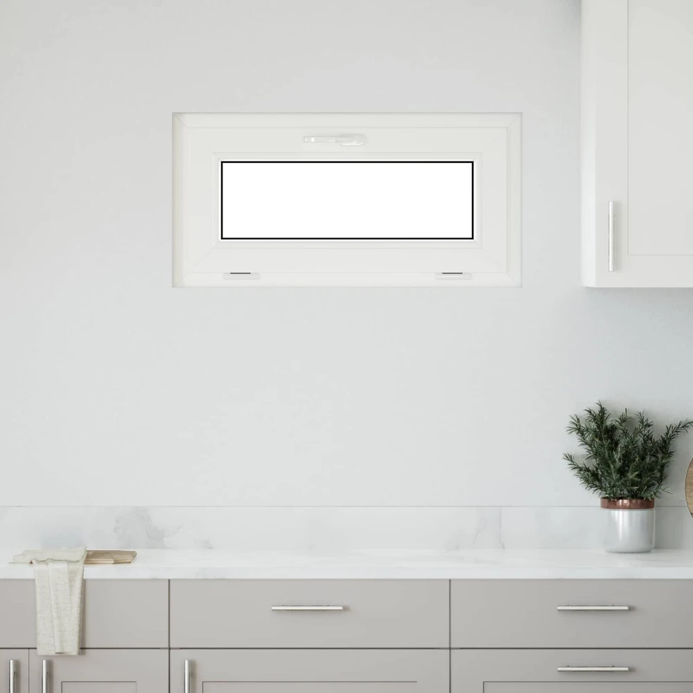Požeminio lango RISOR 80 x 40 cm PVC ir skaidrus, lygus stiklas