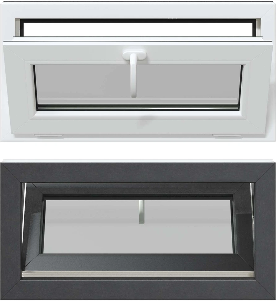 Požeminio lango RISOR 80 x 40 cm PVC ir skaidrus, lygus stiklas