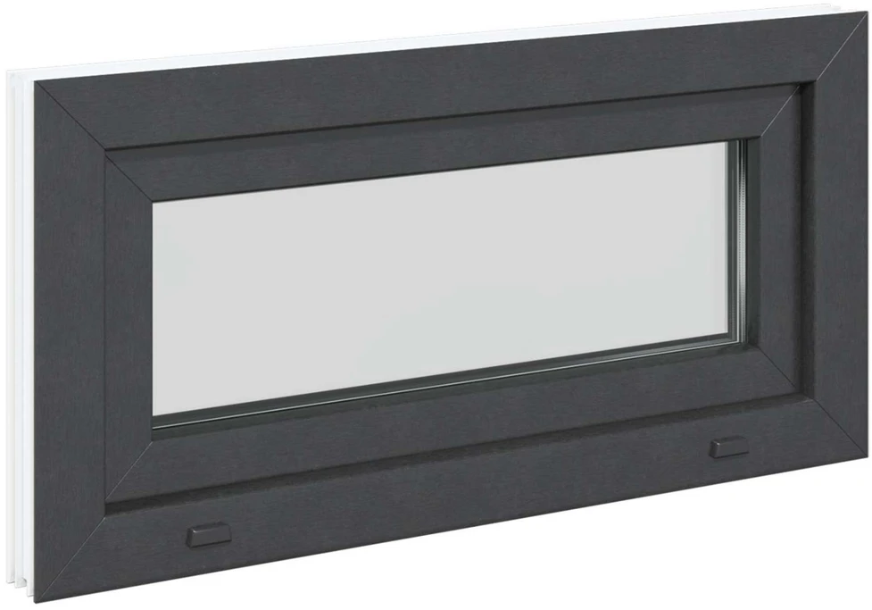Požeminio lango RISOR 80 x 40 cm PVC ir stiklas