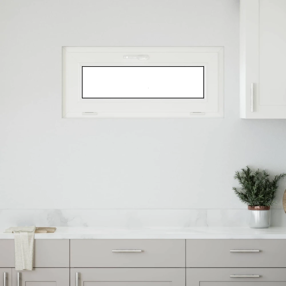 Požeminio lango RISOR 90 x 40 cm PVC ir skaidrus, lygus stiklas