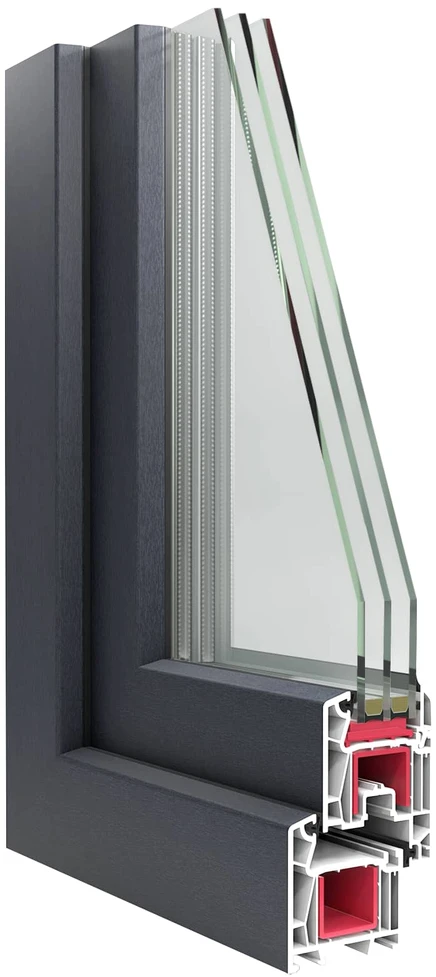 Požeminio lango RISOR 90 x 40 cm PVC ir skaidrus, lygus stiklas
