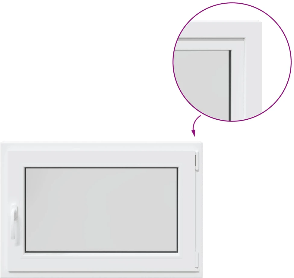 Požeminio lango RISOR 90 x 55 cm PVC ir stiklas