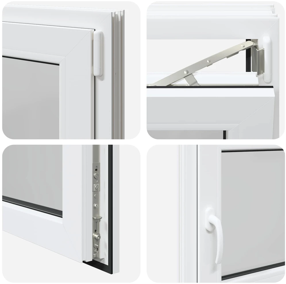 Požeminio lango RISOR 90 x 55 cm PVC ir stiklas