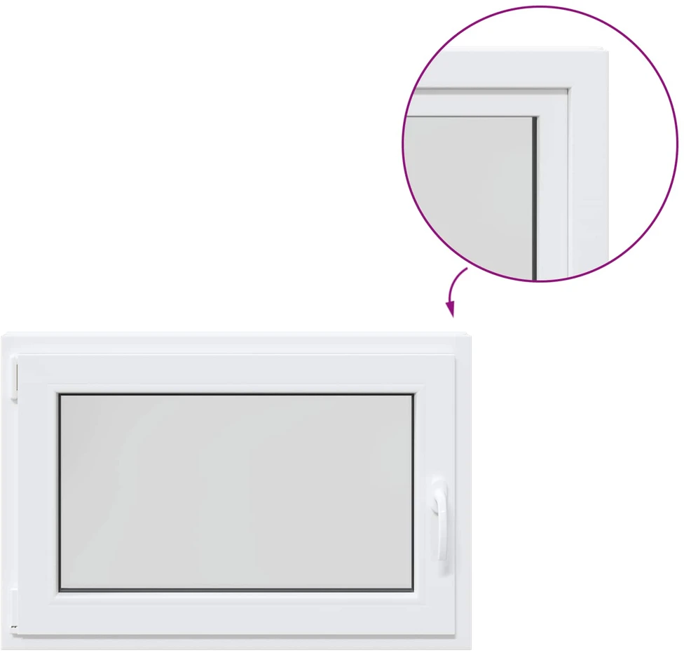 Požeminio lango RISOR 95 x 50 cm PVC ir stiklas