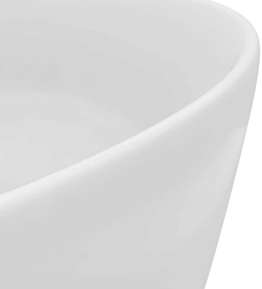 Prabangus praustuvas, matinis baltas, 40x15cm, keramika