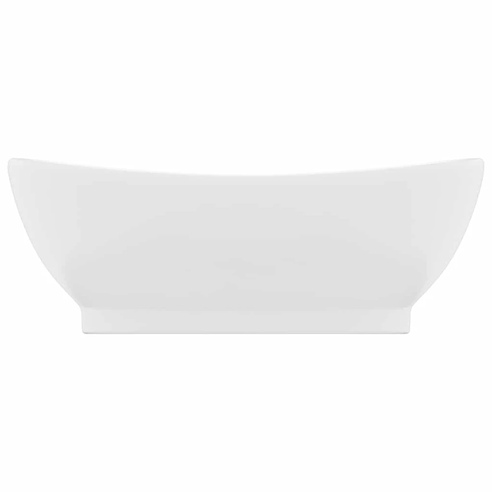 Prabangus praustuvas, matinis baltas, 58,5x39cm, keramika