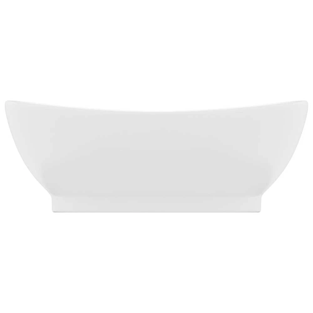Prabangus praustuvas, matinis baltas, 58,5x39cm, keramika