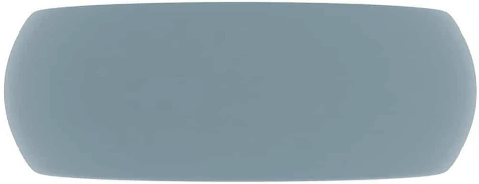Prabangus praustuvas, matinis mėlynas, 40x15cm, keramika