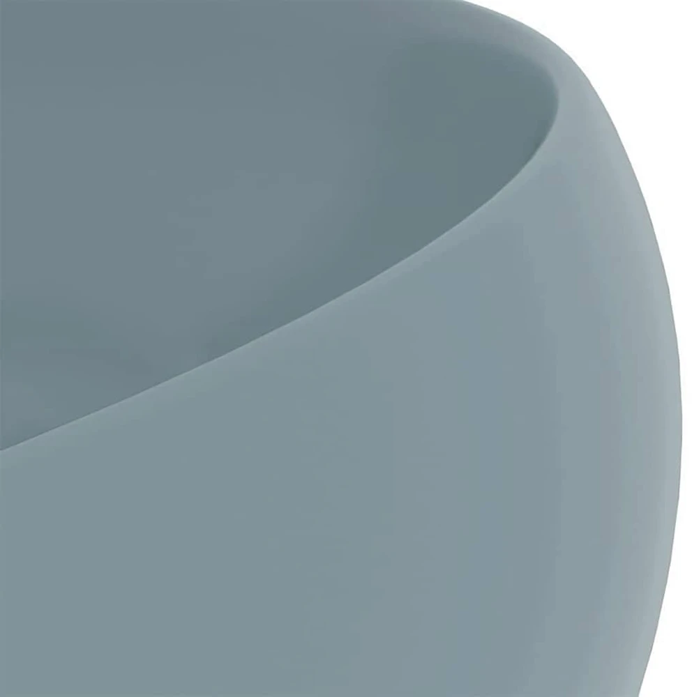 Prabangus praustuvas, matinis mėlynas, 40x15cm, keramika