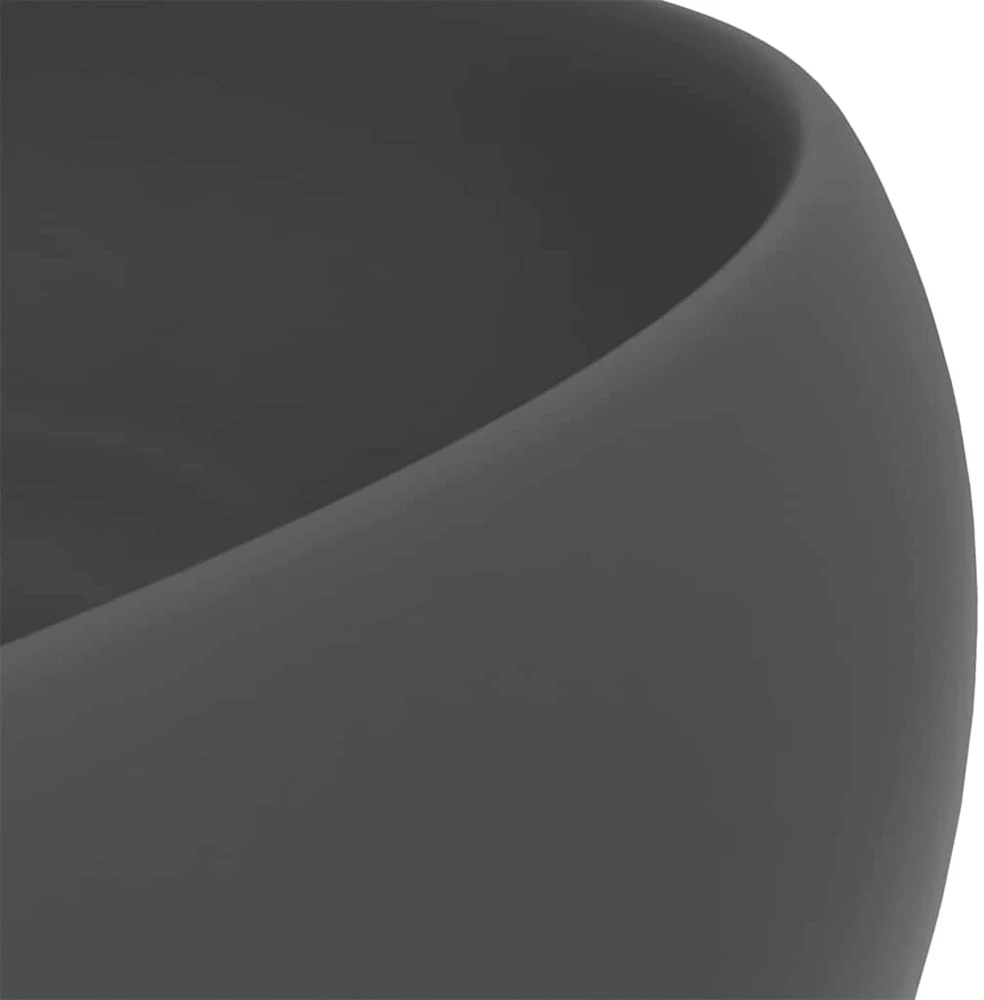Prabangus praustuvas, matinis pilkas, 40x15cm, keramika