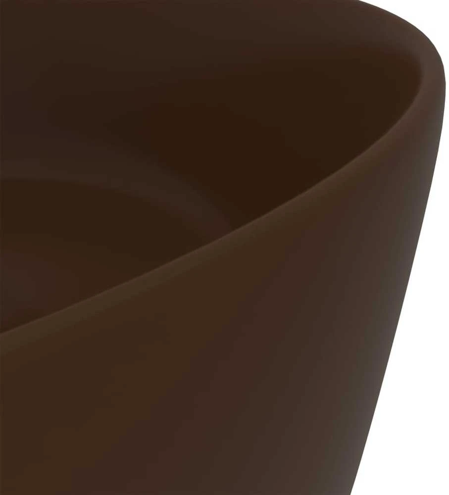 Prabangus praustuvas, matinis rudas, 40x15cm, keramika